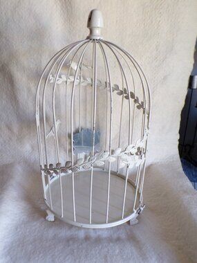 White Metal Decorative Birdcage Decor